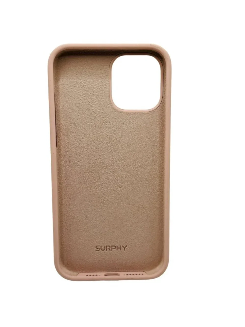 surphy flat edge silicone case iphone 12 - 6.7' pink